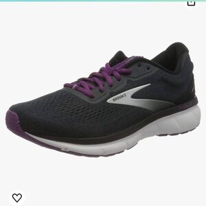 Brooks Trace women running shoes size 7 black purple VGUC